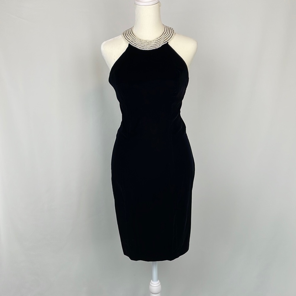 Black velvet dress